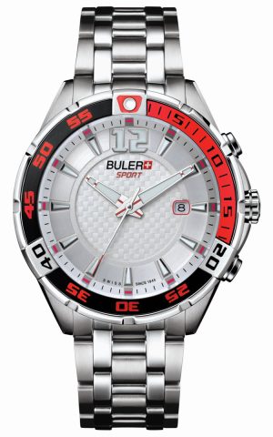 2087_geormas Ανδρικό ρολόι BULER Sport SP01AB02 με μπρασελέ
