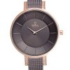 2104_geormas Γυναικείο ρολόι OBAKU Lun Walnut μπρασελέ