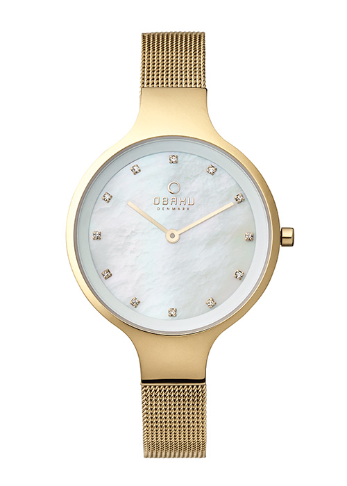 Γυναικείο ρολόι OBAKU Sky Gold με μπρασελέ