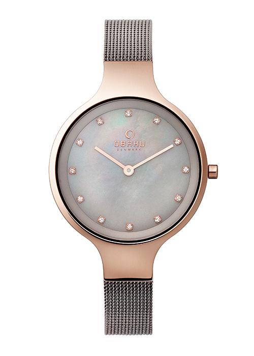 Γυναικείο ρολόι OBAKU Sky Granite με μπρασελέ,δίχρωμο