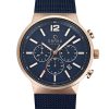 Ανδρικό ρολόι OBAKU Storm Ocean Chronograph με μπρασελέ