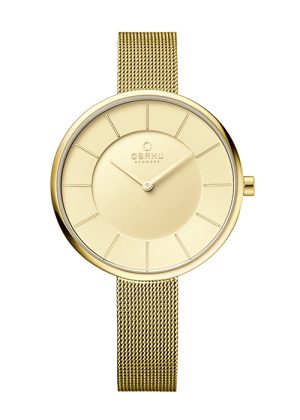 Γυναικείο ρολόι OBAKU Sand Gold με μπρασελέ
