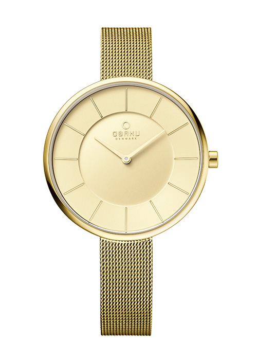 Γυναικείο ρολόι OBAKU Sand Gold με μπρασελέ