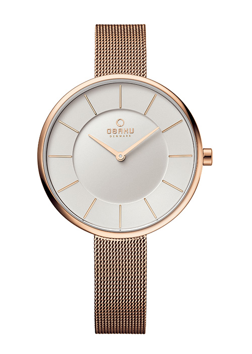 2122_geormas Watch OBAKU Sand Rose Watch OBAKU Spire Azure with mesh bracelet