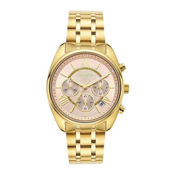 Γυναικείο ρολόι BREEZE Poshius Chronograph με μπρασελέ