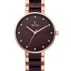 2125_geormas Γυναικείο ρολόι OBAKU Glad Nut με μπρασελέ δίχρωμο