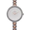 2128_geormas Γυναικείο ρολόι OBAKU Frost Peach με δίχρωμο μπρασελέ