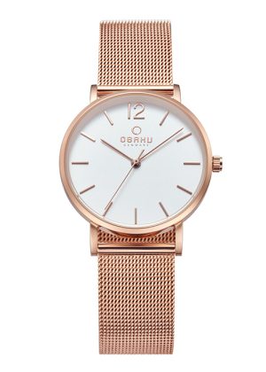Γυναικείο ρολόι OBAKU Mark Lille Rose με μπρασελέ