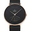 2144_geormas Ανδρικό ρολόι OBAKU Elm Night με μπρασελέ