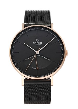 2144_geormas Ανδρικό ρολόι OBAKU Elm Night με μπρασελέ