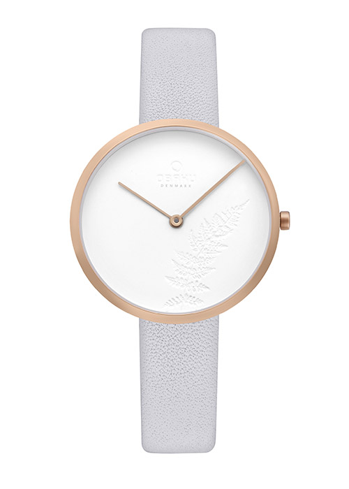 Γυναικείο ρολόι OBAKU Hassel Dove με δερμάτινο λουρί