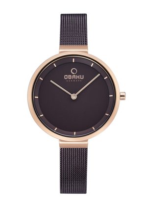 Γυναικείο ρολόι OBAKU Blomme Walnut με μπρασελέ