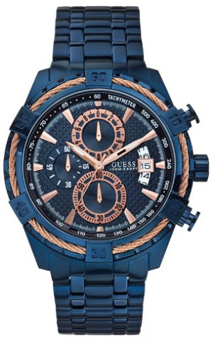 Ανδρικό ρολόι GUESS W0522G3 Chronograph με μπρασελέ