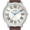 Ανδρικό ρολόι GUESS W1164G1 με καφέ δερμάτινο λουρί