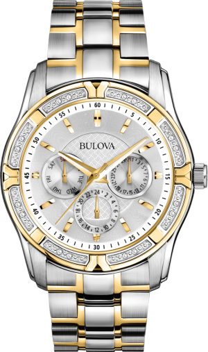 233_geormas Γυναικείο ρολόι BULOVA Diamond 98E112 με μπρασελέ δίχρωμο