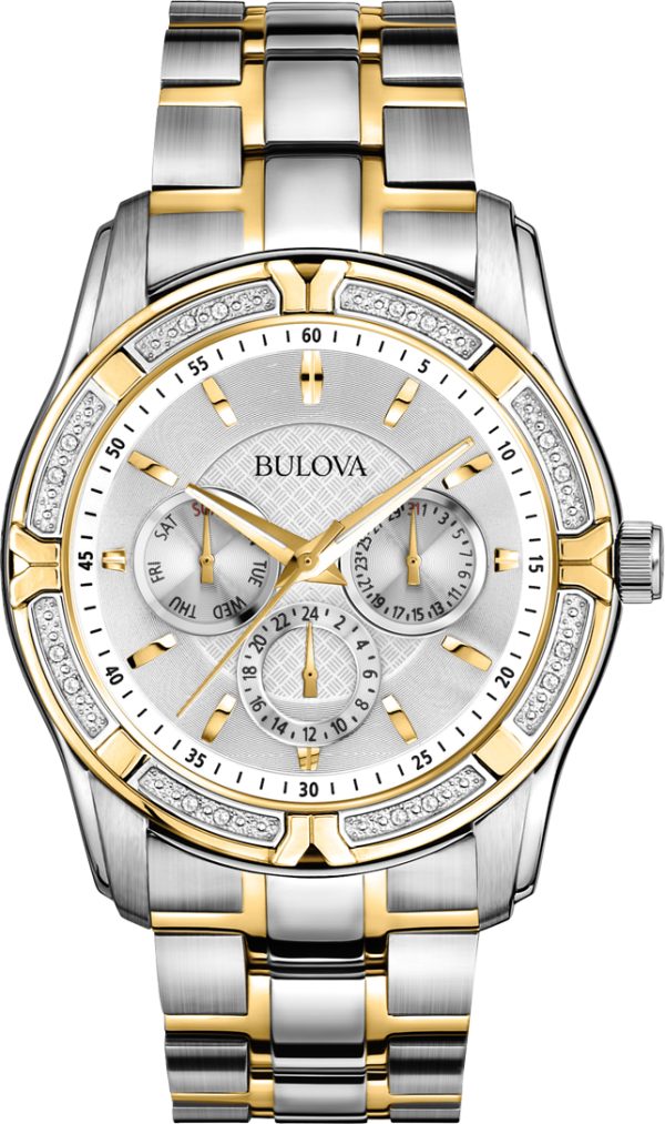 Γυναικείο ρολόι BULOVA Diamond 98E112 με μπρασελέ δίχρωμο