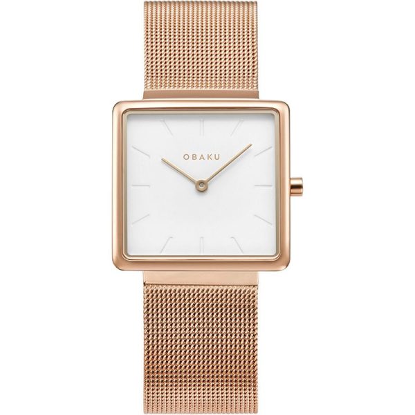Γυναικείο ρολόι OBAKU Kvadrat με μπρασελέ