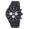 Ανδρικό ρολόι 3GUYS Chronograph με μαύρο μπρασελέ