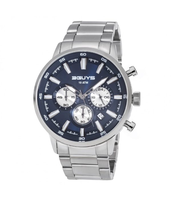 3G27003-109E-1100x1300w Watch 3GUYS Chronograph stainless steel bracelet