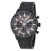 Ανδρικό ρολόι 3GUYS Chronograph με μαύρο μπρασελέ