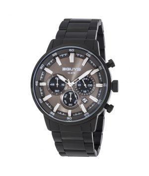 3G27005-109E-1100x1300w Ανδρικό ρολόι 3GUYS Chronograph με μαύρο μπρασελέ