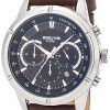 Ρολόι 3GUYS 3G83004 Chronograph με καφέ δερμάτινο λουράκι
