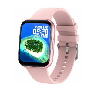 Γυναικείο ρολόι 3GUYS Smartwatch με ροζ λουρί σιλικόνης