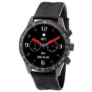 Ρολόι 3GUYS Stainless Steel 45mm Smartwatch με Παλμογράφο & λουρί σιλικόνης