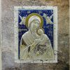 Εικόνα fresco 25x30 "ΠΑΝΑΓΙΑ ΜΕ ΧΡΙΣΤΟ" σε ξύλο με ασήμι και χρυσό