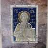 Εικόνα fresco 20X25 "ΧΡΙΣΤΟΣ" σε ξύλο με ασήμι και χρυσό