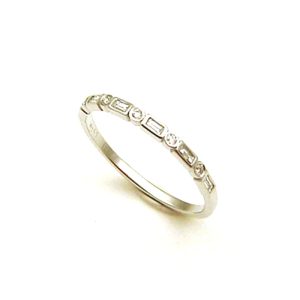 Γυναικείο δαχτυλίδι σειρέ μισόβερο DIAMONDJOOLS από λευκό χρυσό Κ18 με διαμάντια D:0.13ct