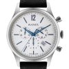 Αντρικό ρολόι WAINER Wall Street Chronograph 12428-C με μπλε σκούρο δερμάτινο λουρί