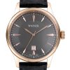 Αντρικό ρολόι WAINER Bach 12492-C με μαύρο λουρί δερμάτινο