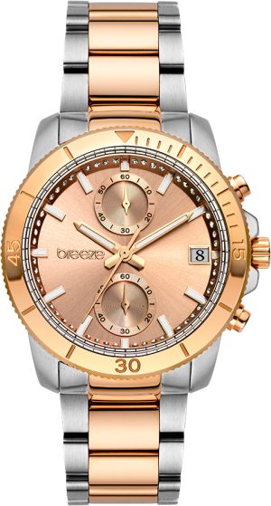 Γυναικείο ρολόι BREEZE Sparkly με δίχρωμο μπρασελέ