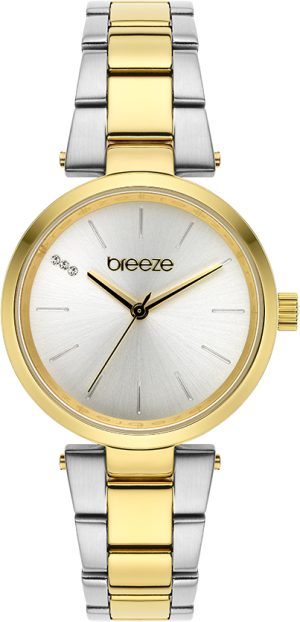 712491_1-99 Γυναικείο ρολόι BREEZE Perfect10 με δίχρωμο μπρασελέ