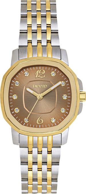 Γυναικείο ρολόι BREEZE Majestic με δίχρωμο μπρασελέ