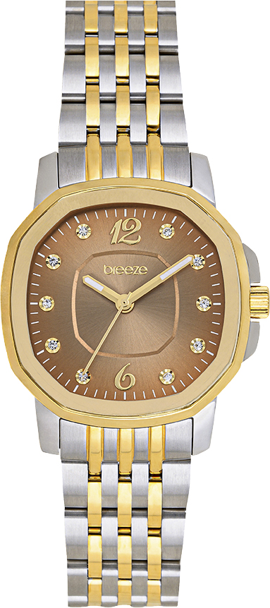 Γυναικείο ρολόι BREEZE Majestic με δίχρωμο μπρασελέ