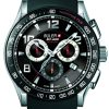 Ανδρικό ρολόι BULER Sky Hero 034122 Chronograph με  μαύρο καουτσούκ