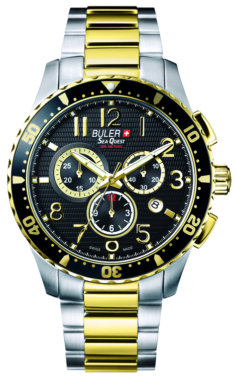 Ανδρικό ρολόι BULER Sea Quest 037132 Chronograph με μπρασελέ