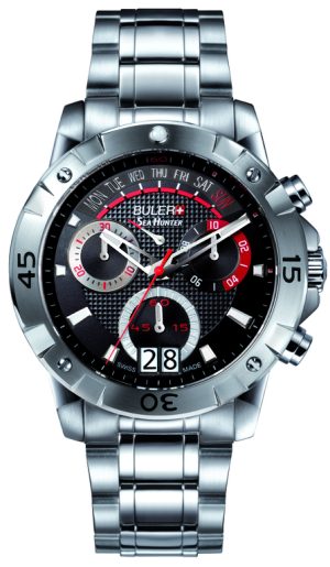 86_geormas Ανδρικό ρολόι BULER Sea Hunter 048122 Chronograph με μπρασελέ