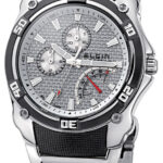 Αντρικό ρολόι ELGIN 55802.1 Chronograph με μπρασελέ & καουτσούκ