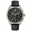 96B25173 Ανδρικό ρολόι BULOVA Lunar Pilot Chronograph με μαύρο δερμάτινο λουρί