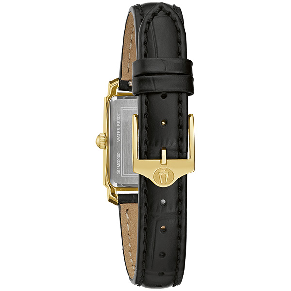 Γυναικείο ρολόι BULOVA Sutton με μαύρο δερμάτινο λουράκι