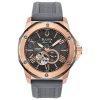 Αντρικό ρολόι BULOVA Automatic Marine Star με γκρι λουρί καουτσούκ