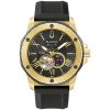 Αντρικό ρολόι BULOVA Automatic Marine Star με μαύρο λουρί καουτσούκ