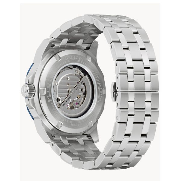 98A302_BACK Αντρικό ρολόι BULOVA Automatic Marine Star με μπρασελέ