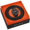 98B428_BOX Ανδρικό ρολόι BULOVA Racer Chronograph με μαύρο δερμάτινο λουρί