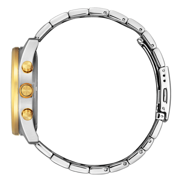 AN8194-51L_SIDE Ανδρικό ρολόι CITIZEN Quartz Chronograph με δίχρωμο μπρασελέ