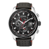 Ανδρικό ρολόι CITIZEN Eco-drive Chronograph Radio Controlled με δερμάτινο λουρί