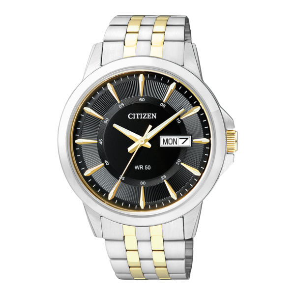 Ανδρικό ρολόι CITIZEN Quartz με δίχρωμο μπρασελέ